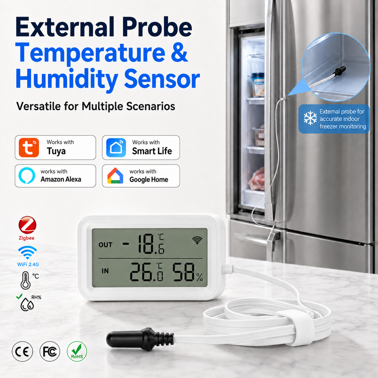 Temperature Humidity Sensor - Sonda Externa Impermeable de Temperatura y