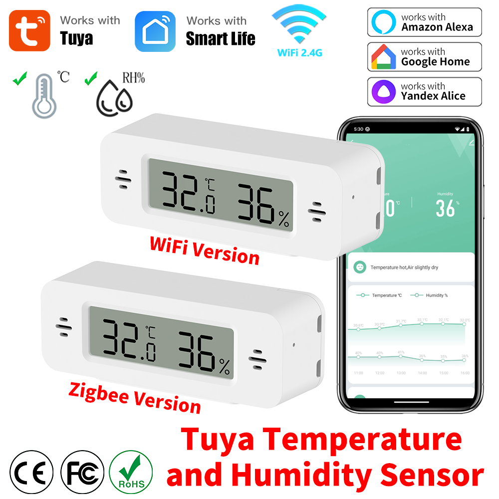 Home Automation Ideas - Tuya WiFi/Zigbee Sensor de temperatura y