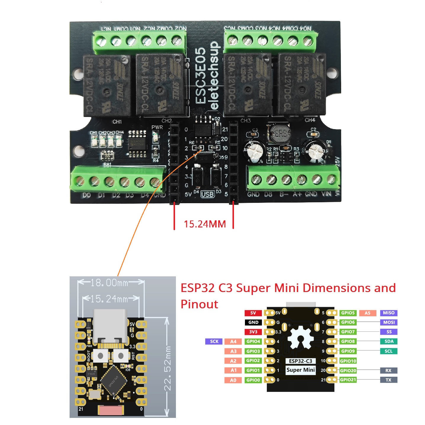 Placa de Relés Industrial ESC3 - Home Automation Industry reseña y precio