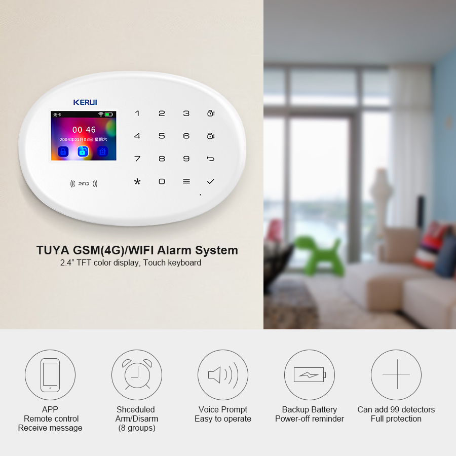 KERUI W202 WIFI GSM sistema de - Smart Home Automation Diy reseña y precio